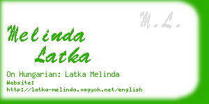 melinda latka business card